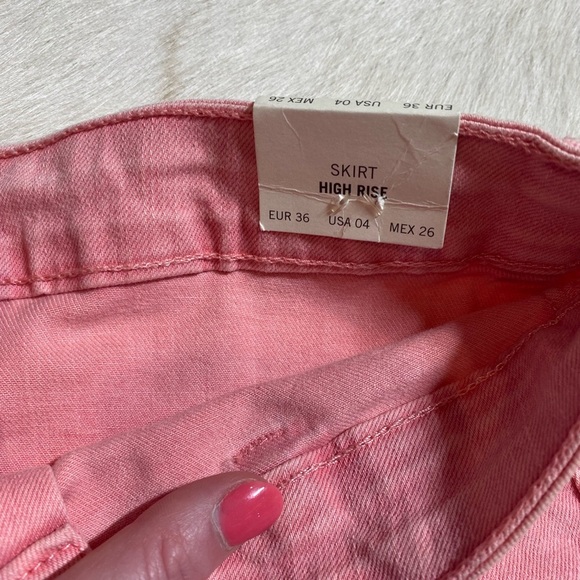 Bershka Women's Pink Denim Mini Skirt - Picture 6 of 8